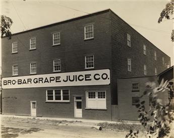 (BRO-BAR GRAPE JUICE COMPANY) An album with 24 photographs picturing the production line and headquarters of the Bro-Bar Grape Juice Co